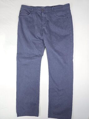 AG Adriano Goldschmied The Graduate Sueded Sateen Tailored Pants Slate Blue 38